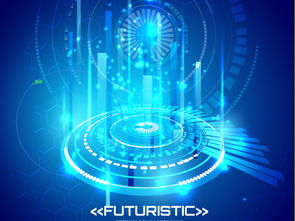 藍色科技光效光暈光線炫背景圖片素材 模板下載 14.48mb 其他大全 科技